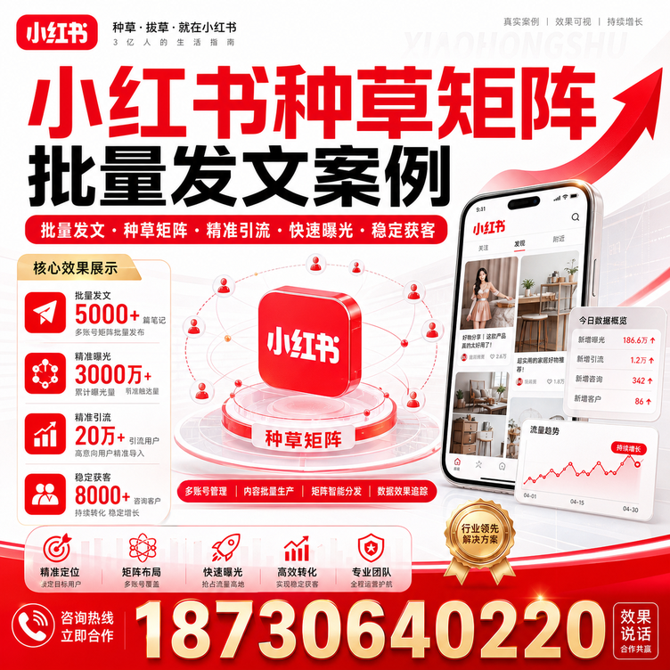 驻马店小红书种草矩阵批量发文案例